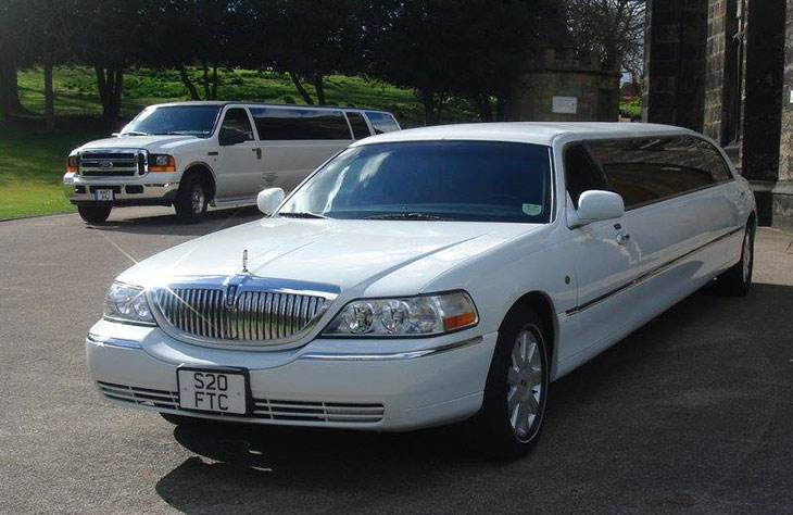 Lincoln Stretched Limo White Wedding Worcester